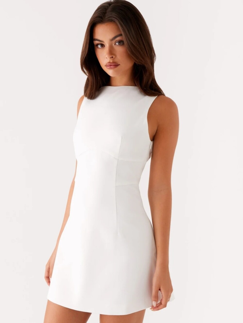 Peppermayo Beachside Lulita Mini Dress White Open Back 4 S NWT
